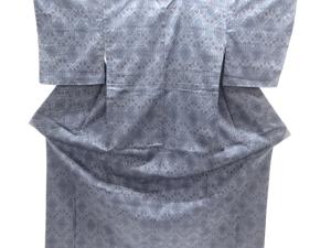 亀甲に華紋織り出し西陣伝承紬着物アンサンブル